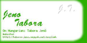 jeno tabora business card
